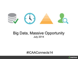 Big Data, Massive Opportunity
July 2014
#ICAAConnects14
 