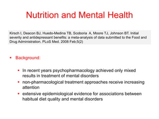  iCAAD London 2019 - Prof Wulf Rossler - NUTRITION, SLEEP AND PHYSICAL EXERCISE: IMPACT ON MENTAL HEALTH