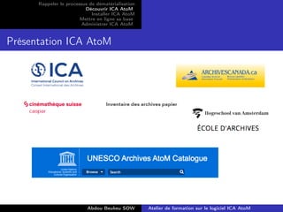 Atelier de formation sur le logiciel ICA AtoM | PDF