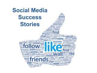 Social Media
  Success
   Stories

                  video
               success



         $$$
 
