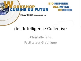 La cuisine à l’ère
de l’Intelligence Collective
Christelle Fritz
Facilitateur Graphique
 