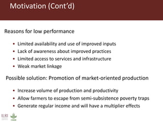 Analysis of milk production, butter marketing and household use of inputs in rural Ethiopia