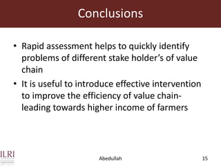 Dairy value chains in Pakistan: Stakeholders’ involvement and constraints analysis