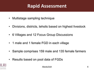Dairy value chains in Pakistan: Stakeholders’ involvement and constraints analysis