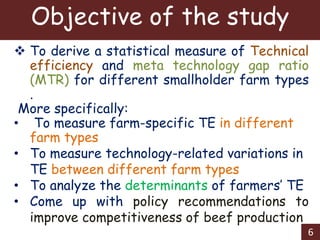 A metafrontier analysis of determinants technical efficiency in beef farm types: An application to Botswana