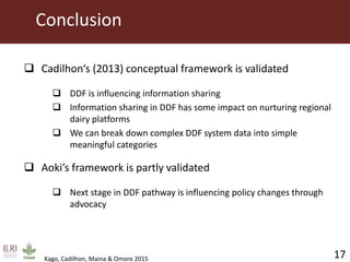 Influence of innovation platforms on information sharing and nurturing of smaller innovation platforms: A case study of the Tanzania Dairy Development Forum