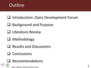 Influence of innovation platforms on information sharing and nurturing of smaller innovation platforms: A case study of the Tanzania Dairy Development Forum