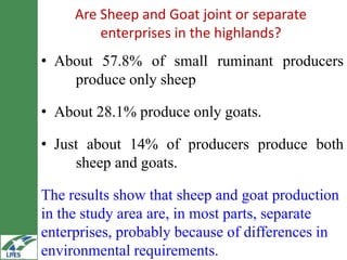 Household market participation behaviour in small ruminants in the Highlands of Ethiopia: The role of herd size, herd structure and institutional and infrastructural services