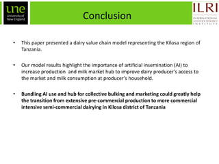 Ex-ante impact assessment in improving the dairy value chain in Tanzania: A system dynamics approach