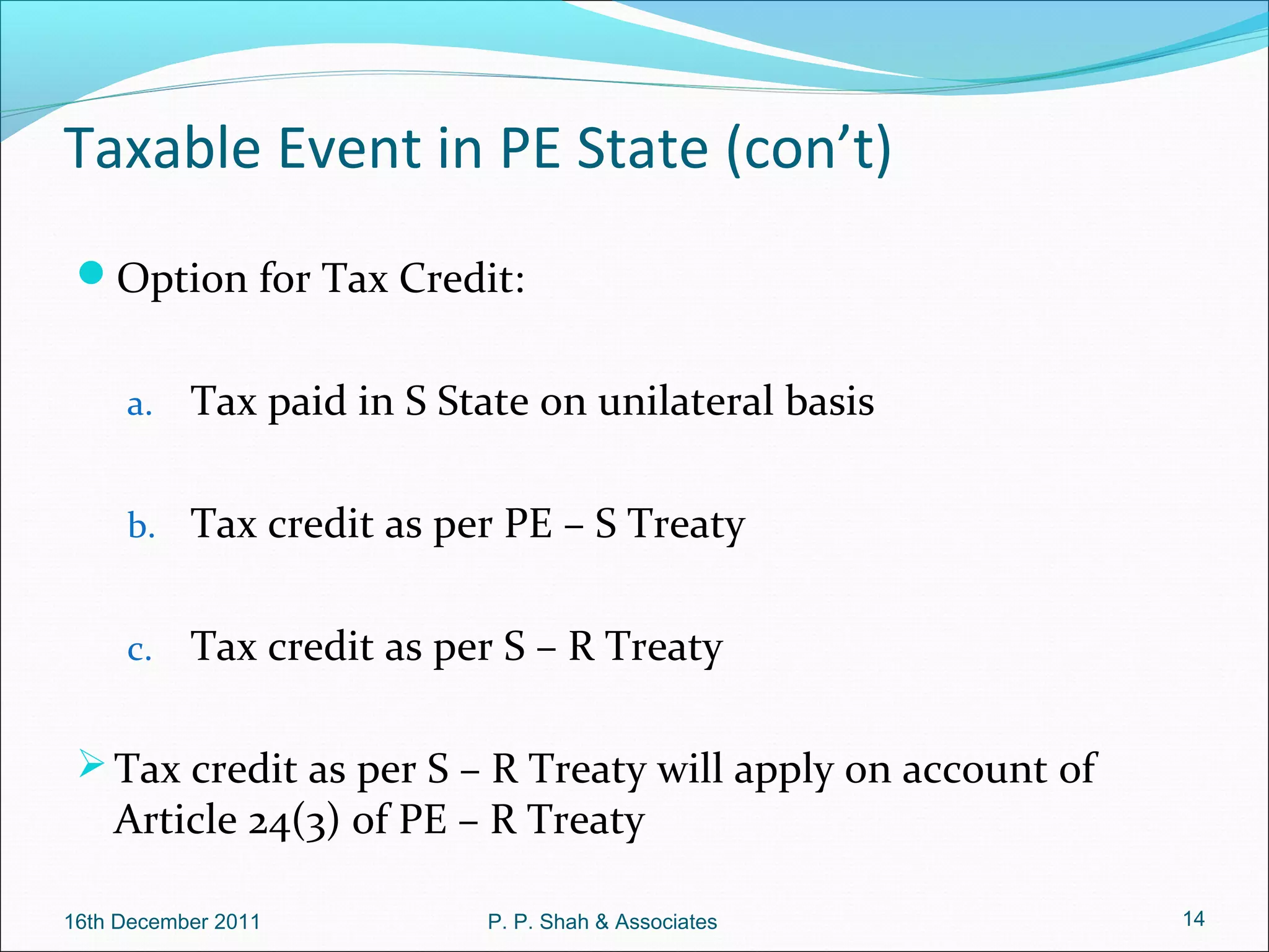 ICAI-Goa Branch - Presentation on Triangular Cases under DTAA - 16.12.2011