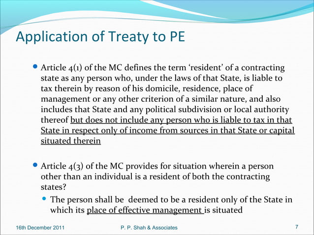 ICAI-Goa Branch - Presentation on Triangular Cases under DTAA - 16.12.2011