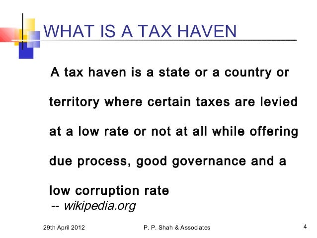 What are some tax havens?