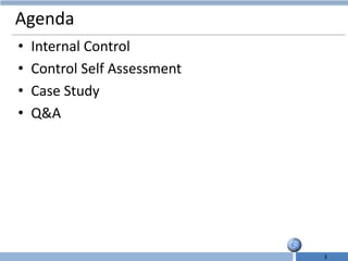 internal control and control self assessment | PPTX