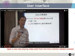 10 / 31
User Interface
 