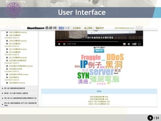 9 / 31
User Interface
 