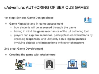 Simplifying Serious Games Authoring and Validation with uAdventure and ...