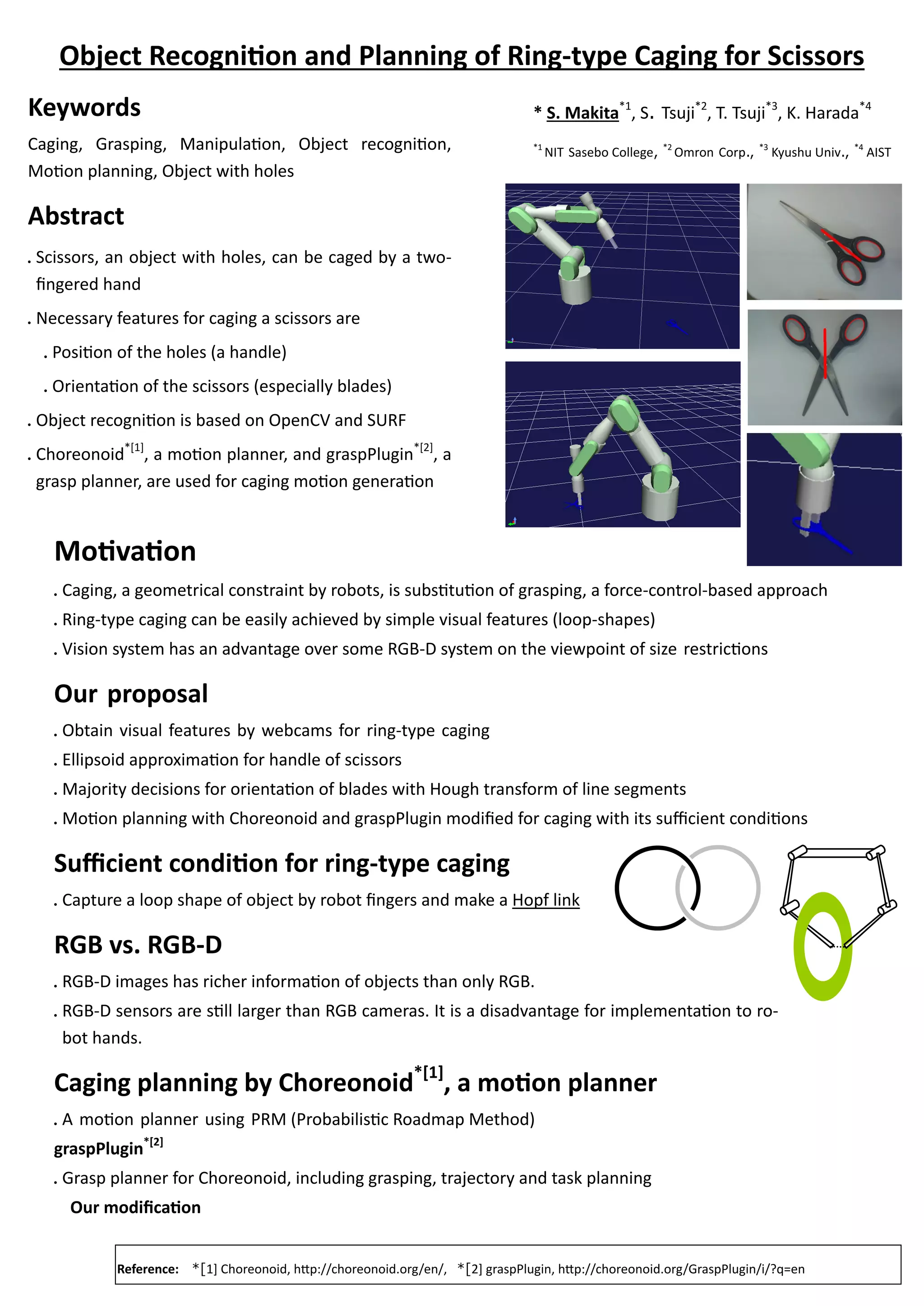 Icam2015 presentation poster - Object Recognition and Planning of Ring ...