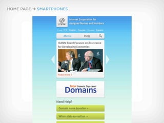Big Websites for Small Screens: ICANN.org Case Study