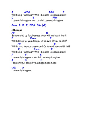 I can only imagine | PDF