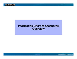 Information Chart of Accounts®
           Overview




            2/26/2013        © Copyright Igventure Ltd. All rights reserved.
 