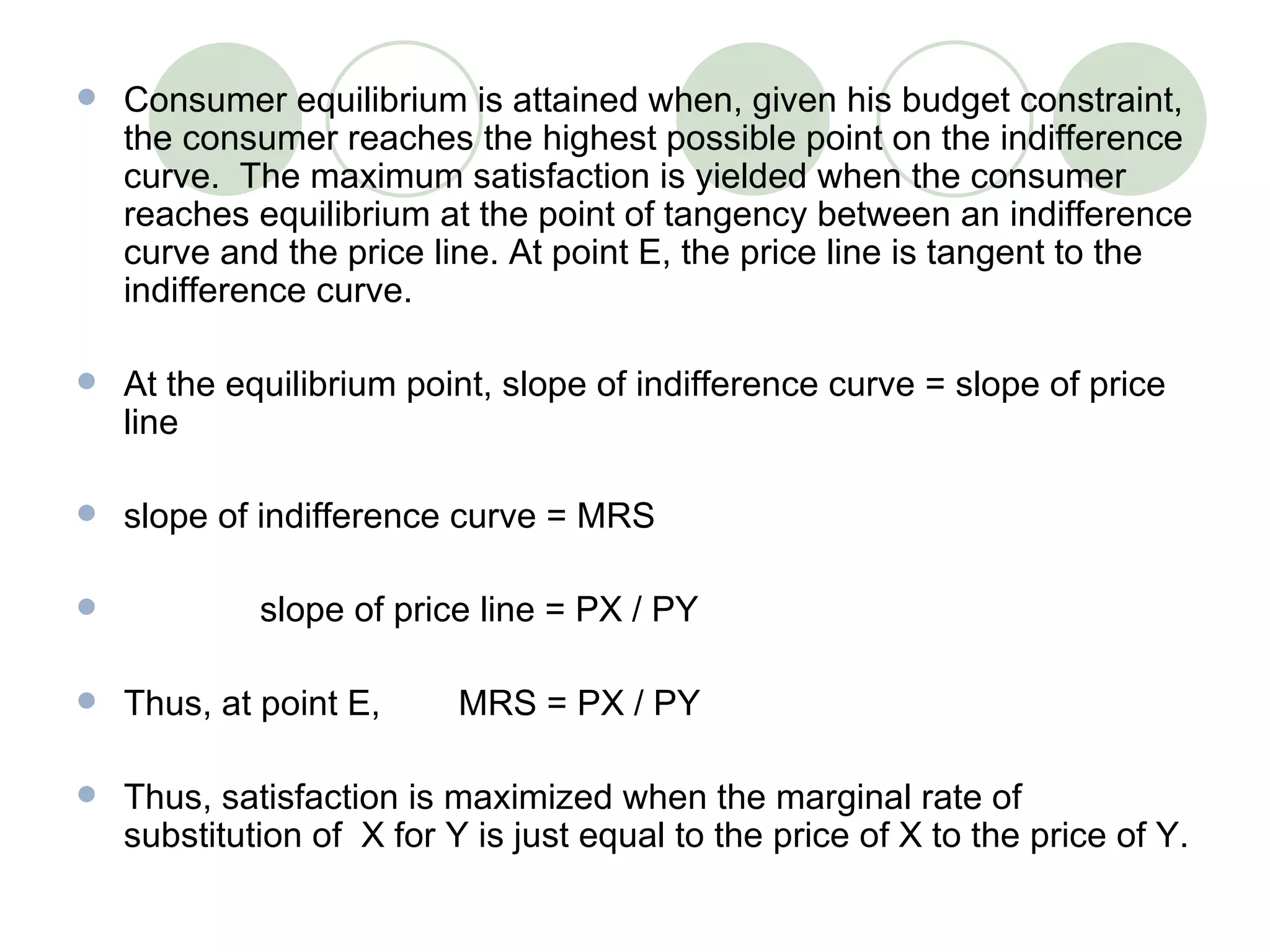 Indifference curve analysis ppt ppt