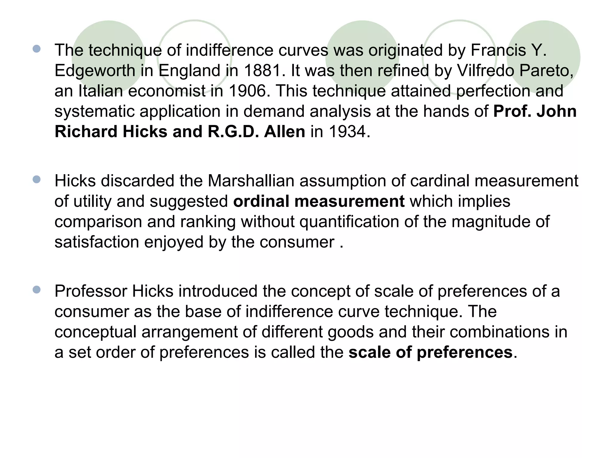 Indifference curve analysis ppt ppt