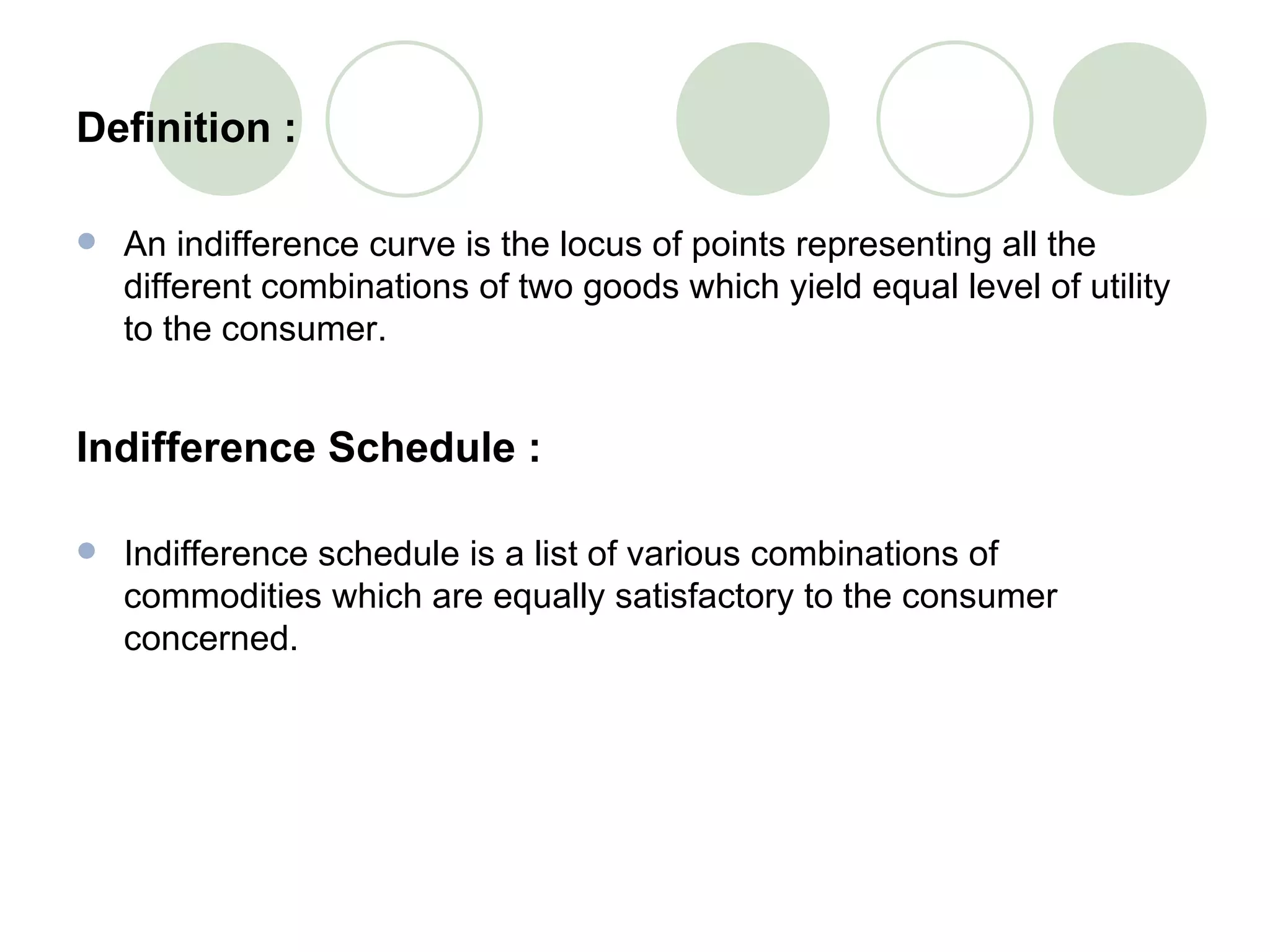 Indifference curve analysis ppt ppt