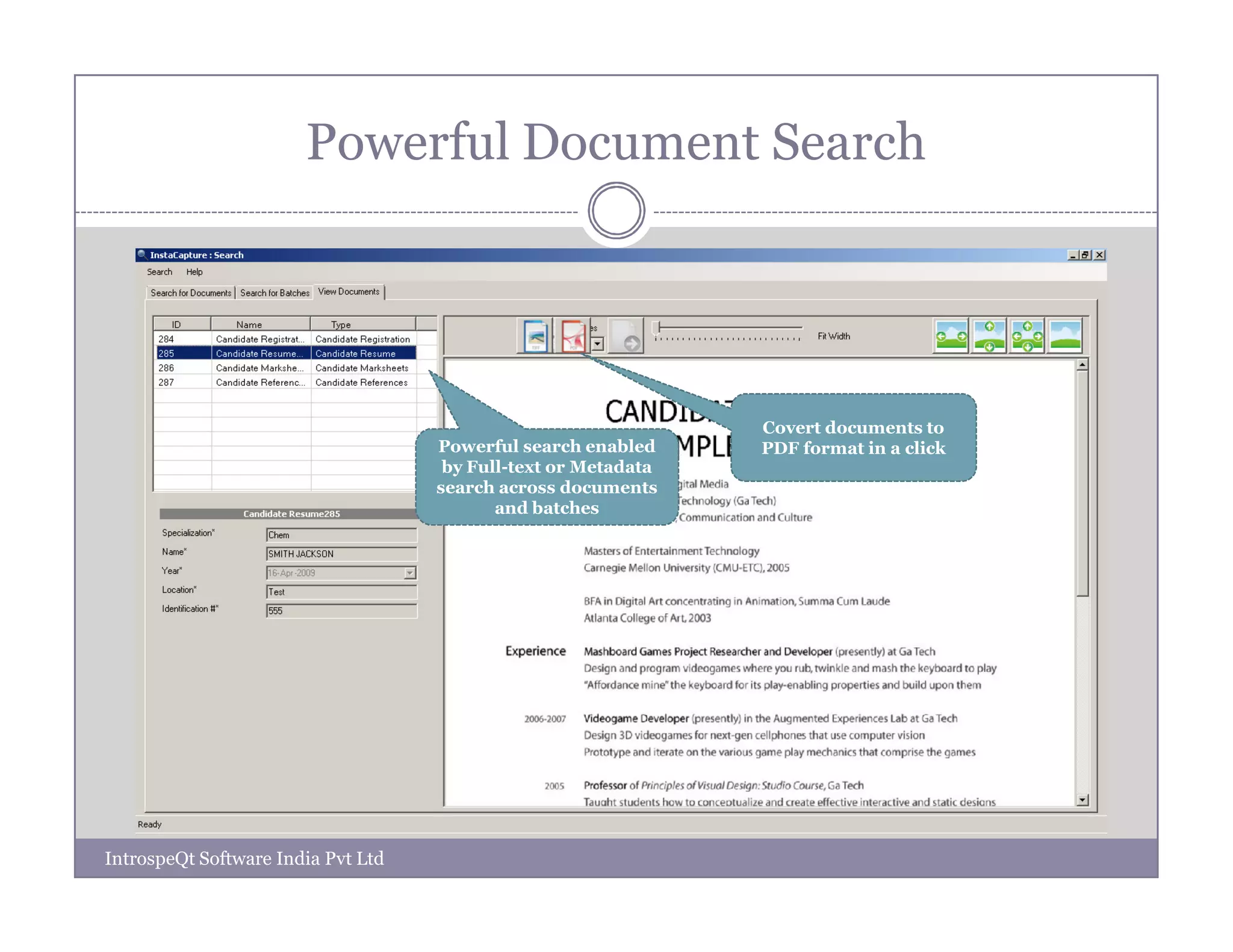 IntrospeQt iCapture Product Overview