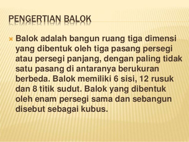 Bangun Ruang Bidang Datar Balok Ica Ramadona