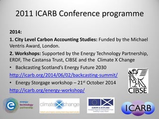 Icarb energy workshop welcome presentation sue roaf