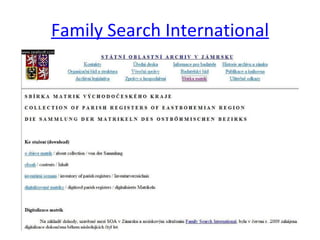 Family Search International 