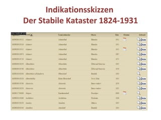 Indikationsskizzen  Der Stabile Kataster  1824-1931 
