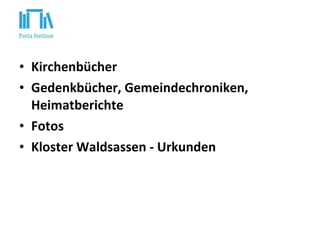 Kirchenbücher Gedenkbücher, Gemeindechroniken, Heimatberichte Fotos Kloster Waldsassen - Urkunden 