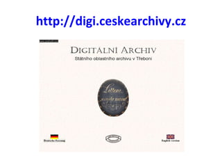 ICARUS-Lecture 1: Die tschechischen Archive im Web