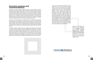 54
Executive summary and
recommendations
Eurasian Harm Reduction Network (EHRN) is the first civil society applicant invited to
participate as a Principal Recipient (PR) to implement a regional proposal under the
New Funding Model (NFM) of the Global Fund to Fight AIDS, Tuberculosis and Malaria
(the Global Fund). EHRN’s regional program on HIV and harm reduction in Eastern
Europe and Central Asia (EECA) is an ambitious three-year project using evidence based
advocacy to win increased investment by national governments in life saving harm
reduction services. The project will also build the capacity of civil society—particularly
people who inject drugs and other community partners across the region—to demand
for evidence based HIV and harm reduction services across the region.
Over just five months, EHRN and its partners built a consultative, robust regional
dialogue process and prepared and submitted a concept note to the Global Fund that
was considered to be a technically sound expression of demand by the Global Fund
Technical Review Panel (TRP) and the Global Fund Grant Approvals Committee (GAC).
Following concept note submission, EHRN selected grant implementers and undertook
grantmaking with the Global Fund, responding to issues raised during the TRP and GAC
reviews.
This report provides an assessment of the challenges and opportunities encountered
by EHRN during the process of preparing, negotiating and beginning to implement
a regional civil society application under the NFM as an early applicant. In order to
ensure the NFM catalyzes regional applications from civil society, particularly those
applications focused on civil society-led advocacy and mobilization for policy change,
this report also provides recommendations to the Global Fund and relevant partners
based on these experiences. In particular, this report explores the role, involvement and
participation of civil society and key affected populations at each step in the process.
During these processes, the
practices and approaches
of all participating partners
have generated substantial
successes and challenges.
These are summarized below as
priority recommendations
corresponding with each
of the four major stages of
preparation of the Global Fund
regional program.
This report, prepared between December 2013 and
January 2014, is the result of a review of EHRN’s
efforts at each step in the NFM early application
process (up to January 2014), including the regional
dialogue process, concept note development,
selection of grant Sub Recipients (SRs), grant
negotiation with the Global Fund Secretariat, and
grant-making. The author completed a desk review
of relevant documents provided by EHRN, the
Global Fund Secretariat, and other stakeholders and
conducted interviews with a range of participants
who had engaged in different steps in the process,
including EHRN staff, UN partner organizations,
donor organizations, national and international civil
society organizations, networks of people who use
drugs, networks of people living with the diseases,
consultants involved in the concept note drafting
process, and Global Fund Secretariat staff.
 