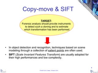 Sift Transformation GEOMETRIC TAMPERING ESTIMATION BY MEANS OF A SIFT-BASED FORENSIC ...