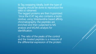 Tag Analysis Gc ICAT Technique in Proteomics | PPTX