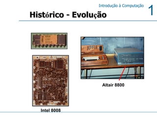 Hist ó rico - Evolu ç ão Intel 8008 Altair 8800 