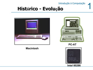 Hist ó rico - Evolu ç ão Intel 80286 PC-AT Macintosh 