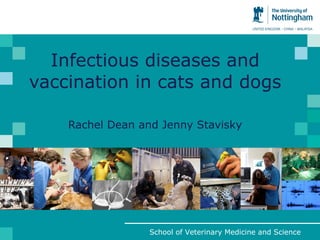 Infectious diseases and vaccination in cats and dogs Rachel Dean and Jenny Stavisky 