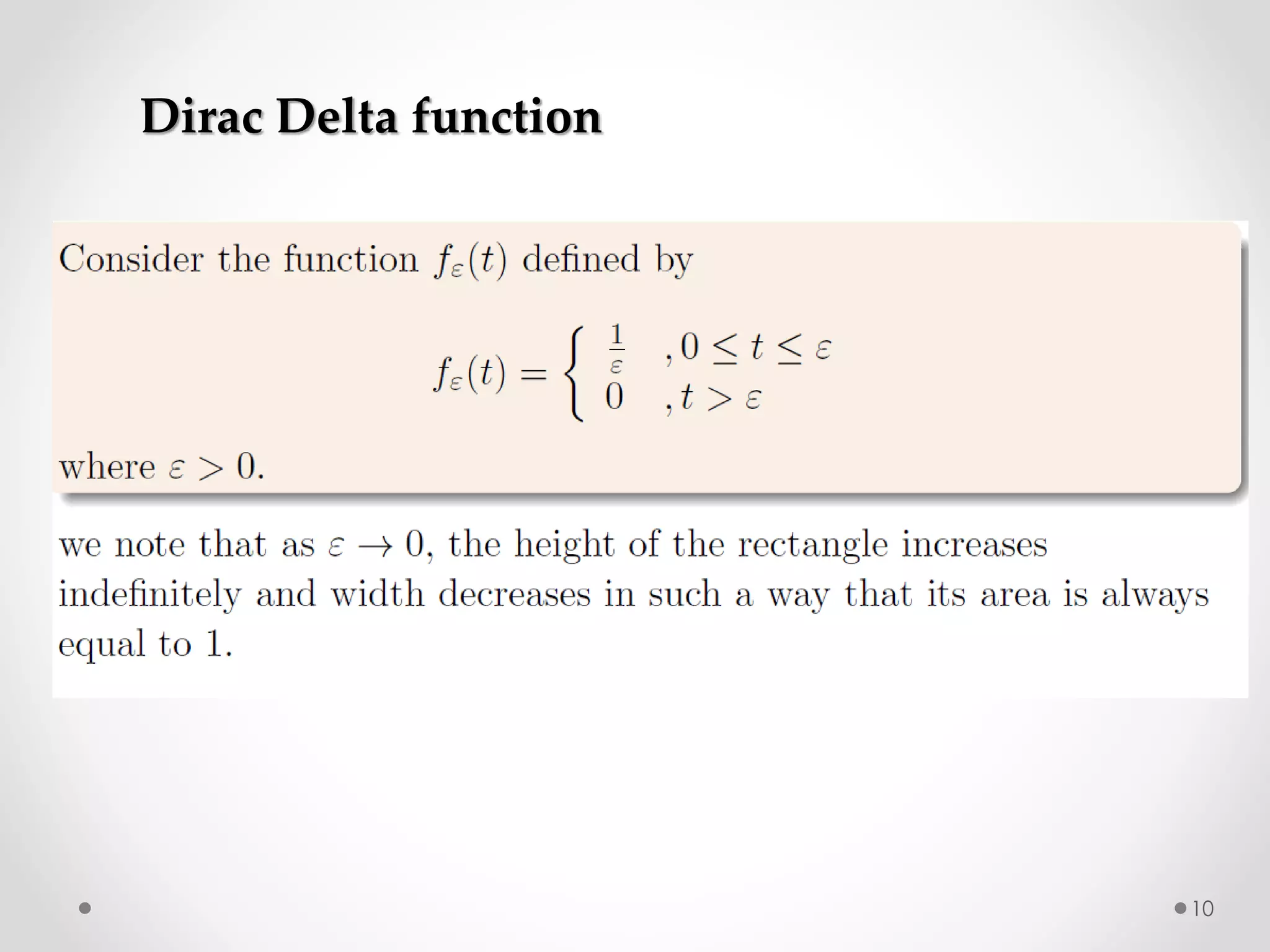 Dirac Delta function
10
 