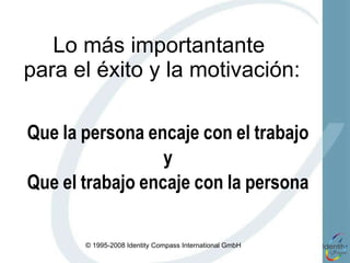 Bases para el Desarrollo de Competencias  & Engranar el Trabajo y la Satisfacción Competencias Destrezas Preferencias de Pensamiento Motivos Las Competencias surgen de las  Habilidades, Destrezas, Motivos y  de las Preferencias de Pensamiento  