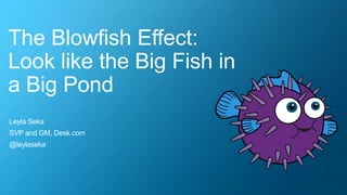 The Blowfish Effect:
Look like the Big Fish in
a Big Pond
Leyla Seka
SVP and GM, Desk.com
@leylaseka
 