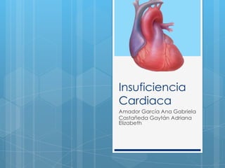 Insuficiencia
Cardiaca
Amador García Ana Gabriela
Castañeda Gaytán Adriana
Elizabeth

 
