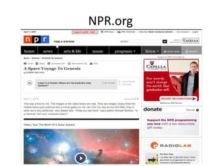 NPR API
 
