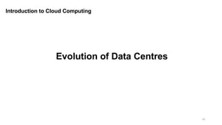 43
Introduction to Cloud Computing
Evolution of Data Centres
 