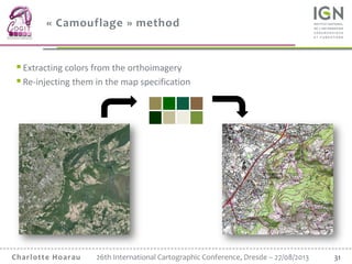 31Charlotte Hoarau 26th International Cartographic Conference, Dresde – 27/08/2013
« Camouflage » method
Extracting color...
