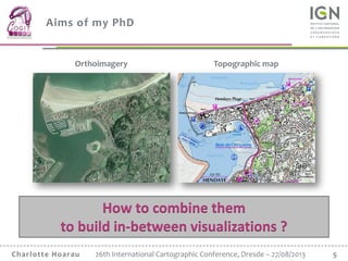 5Charlotte Hoarau 26th International Cartographic Conference, Dresde – 27/08/2013
Aims of my PhD
How to combine them
to bu...