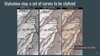 Stylization step: a set of curves to be stylized
15
(Christophe et al. 2016)
 