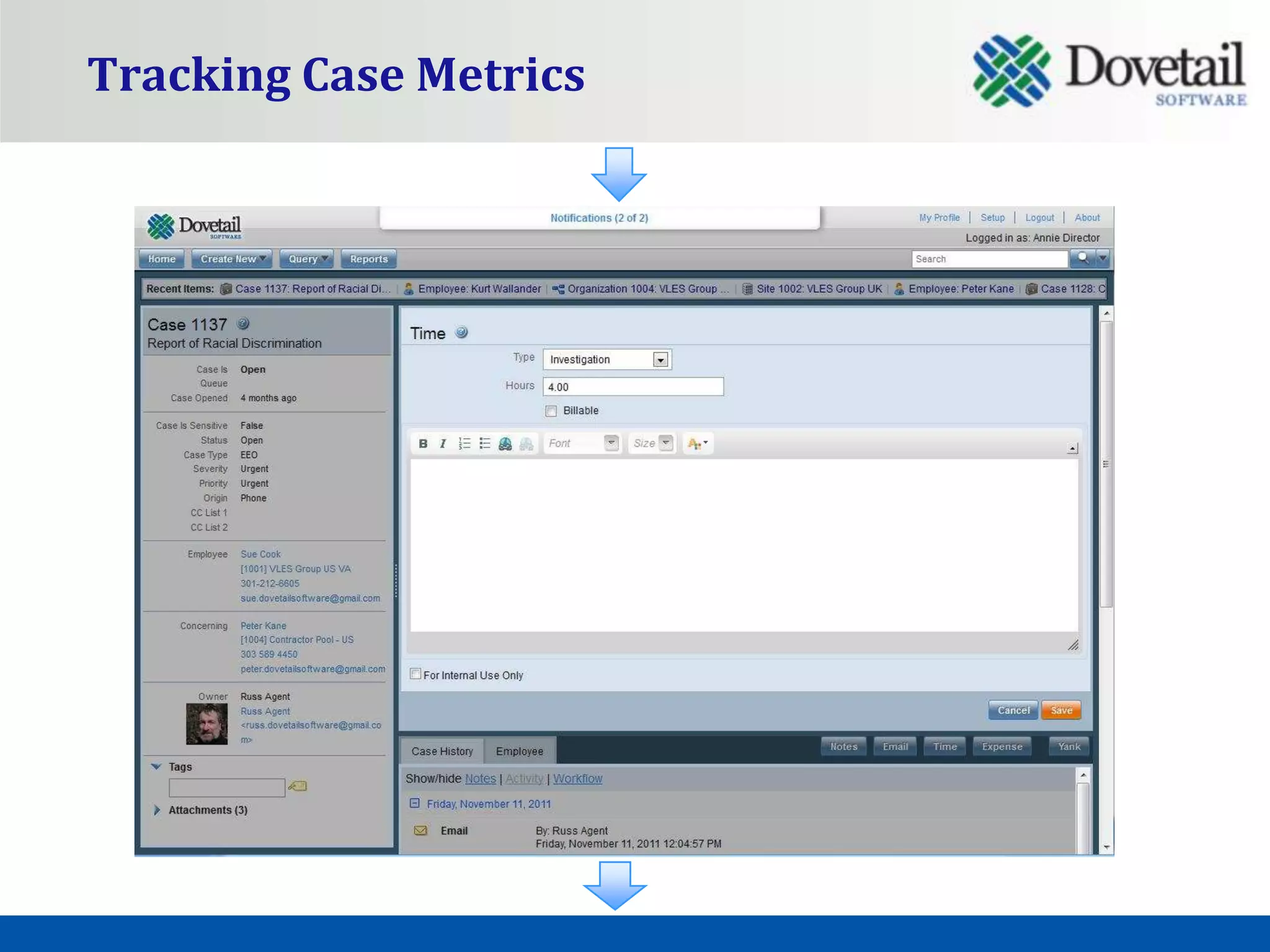 Tracking Case Metrics
 